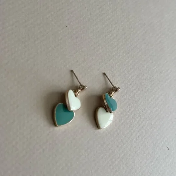 Heart Drop Earrings #1737 - Picture 3 of 4